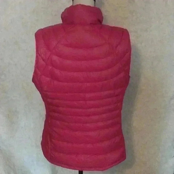 Bernardo Packable Hooded Performance Puffer Vest Women’s Size L Pink/Orange - Picture 2 of 8